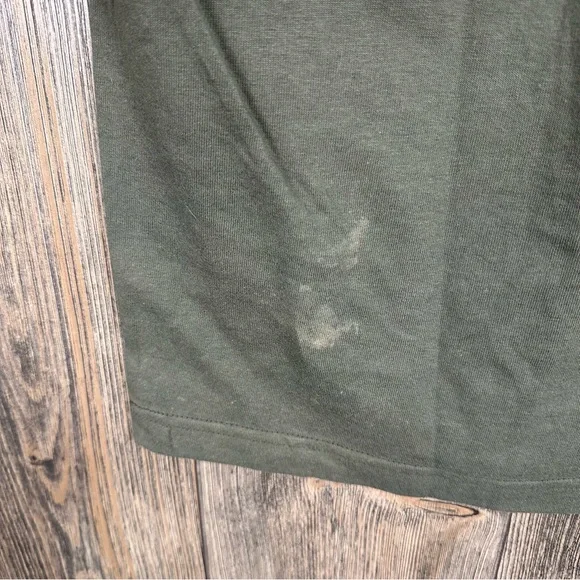 Vintage 3 Star UK Rock Out Funny Tee Chicken Adult Size XL Green - Picture 8 of 8